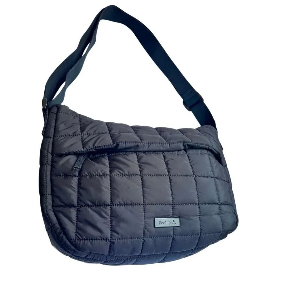 Reebok Savannah Quilted Crossbody Bag, Black